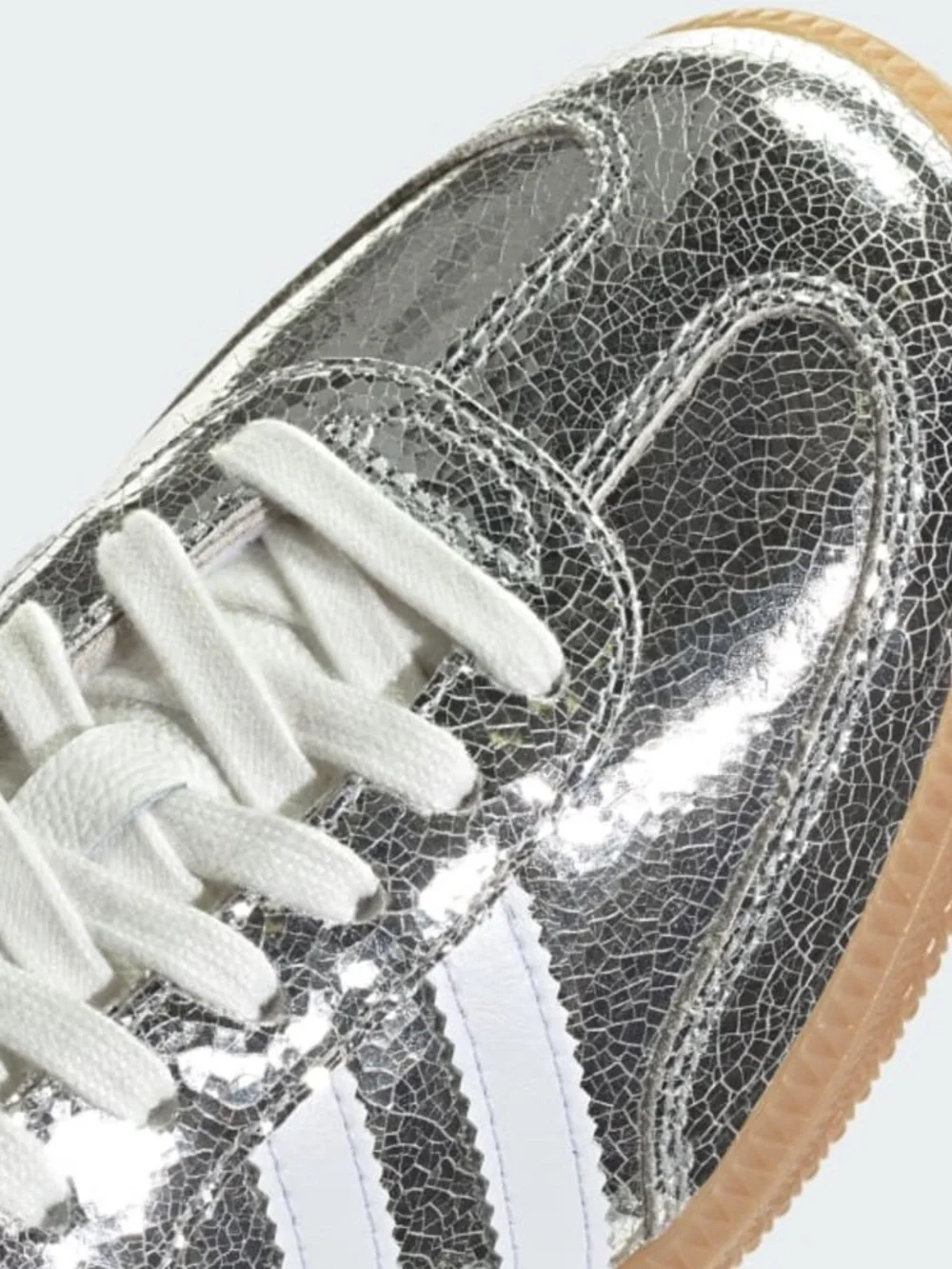 adidas Samba OG Sneakers Silver with White Stripes Size 5 NWTS - Picture 6 of 11